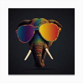 Elephant With Sunglasses 1 Canvas Print