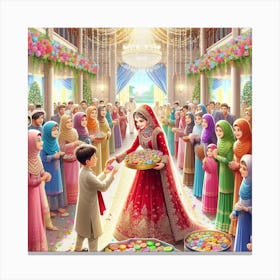 Muslim Wedding Canvas Print