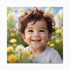 Portrait Of A Baby Canvas Print