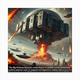 Sky Fortress Emberheart Meteor Storm 1 Canvas Print