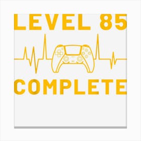 Gamer Gamer Controller 85th Birthday Level Canvas Print