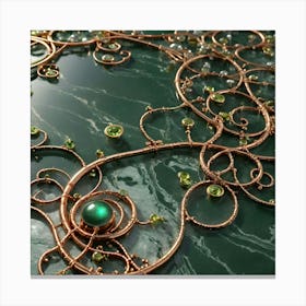 Copper Wire Necklace Canvas Print