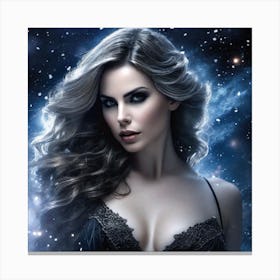 Gothic Beauty in Space Canvas Print