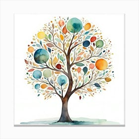 Watercolor Tree 1 Canvas Print