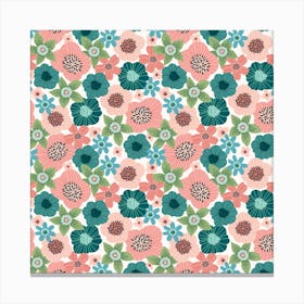 Floral Abstract Seamless Pattern Canvas Print