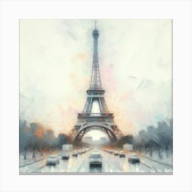 Paris Eiffel Tower -Painting Canvas Print