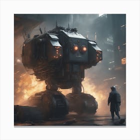 Cyberpunk City Canvas Print