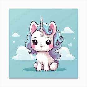 Cute Unicorn 676 Canvas Print