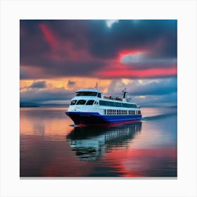 Scottish Ferry At Sunset Canvas Print