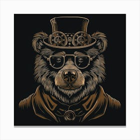 Steampunk Bear 12 Canvas Print