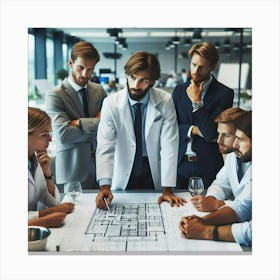 Group Of Architects And Engineers 1 Canvas Print