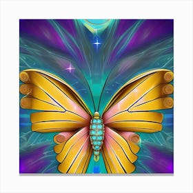 Golden Butterfly Canvas Print