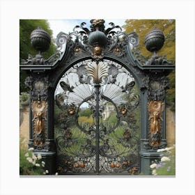 Gate To A Garden Canvas Print