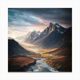 Sunrise In The Mountains Canvas Print