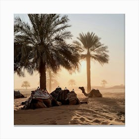 Stockcake Desert Camel Scene 1719975171 Canvas Print