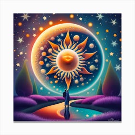 Sun And The Moon Canvas Print