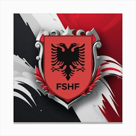 Albania National Football Team Logo Wall Art 8 Canvas Print