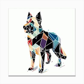 Geometric Dog 1 Canvas Print