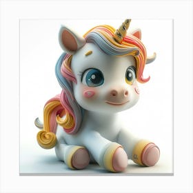 Unicorn 3d Model 32 Canvas Print