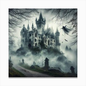 Castle In The Fog 2 Canvas Print