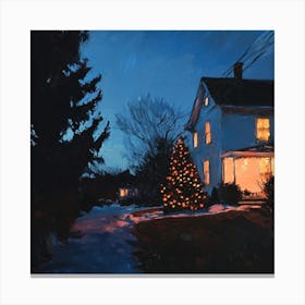 House In The Winter 1 Canvas Print