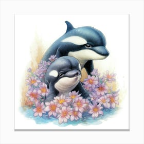 Orca Whales 1 Stampe su tela