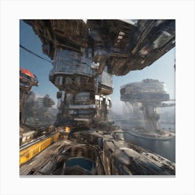 Futuristic City 327 Canvas Print