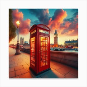 Sunset In London Canvas Print