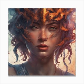 Girl With A Crown Canvas Print