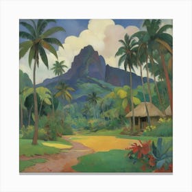 Tahitian Landscape Paul Gauguin Art Print 0 Canvas Print