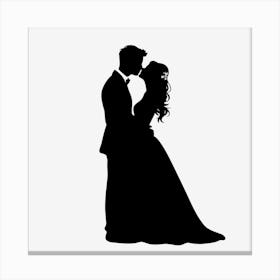 Wedding silhouette Canvas Print