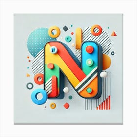 Letter N Canvas Print