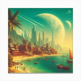 Sci-Fi City Canvas Print