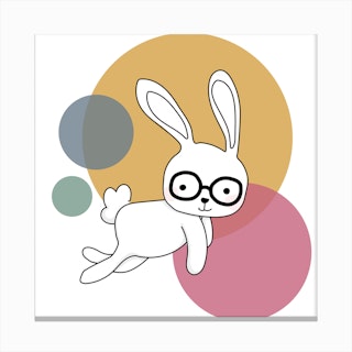Space Rabbits Castor Canvas Print