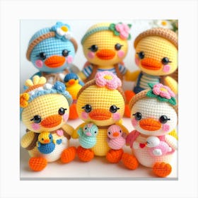 Amigurumi, Ducks 2 Canvas Print