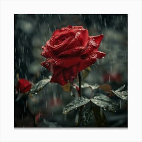 Rainy Rose Canvas Print