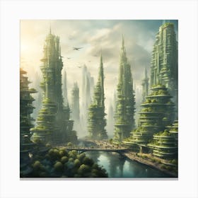 Futuristic City Canvas Print