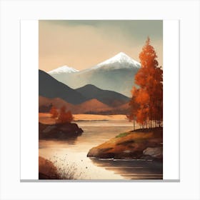 Autumn By The Lake Canvas Print