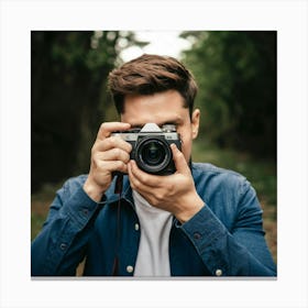 Portrait Of A Photographer Canvas Print