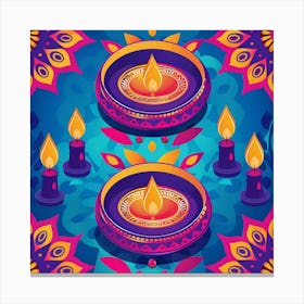 Diwali Themed Banner Texture Featuring Rangoli P 1 1 Canvas Print