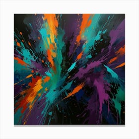 Abstract With Paint Splashes Canvas Print