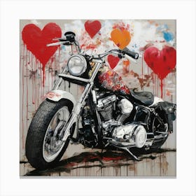 Harley motorcycle Canvas Print