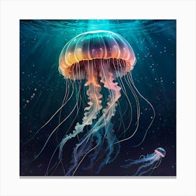 Medusa Jellyfish In The Ocean Canvas Print