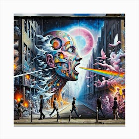 Psychedelic Street Art 4 Canvas Print