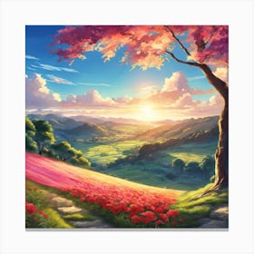 Cherry Blossom Tree Canvas Print