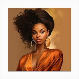 Afro Girl 56 Canvas Print