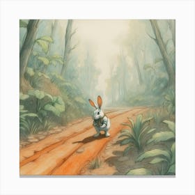 Rabbit In The Woods 2 Canvas Print