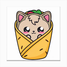 Kawaii Taco Canvas Print