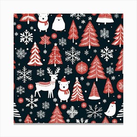 Christmas Seamless Pattern Canvas Print