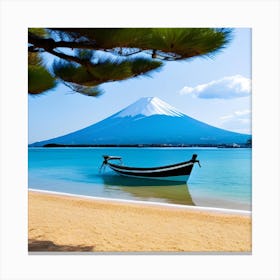 Mt Fuji And Beach Canvas Print